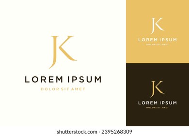 luxury logo design or monogram or JK letter initials