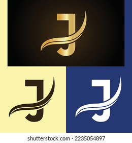 Luxury logo design with monogram letter J