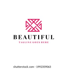 luxuriöses Logo-Design in monoline und modernem Stil für Schönheitssalon und Behandlung