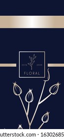 Luxury logo design packaging floral vector eps 10