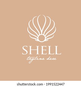 luxury logo design for shell, suitable for beauty, salon, jewelry and fashion logo