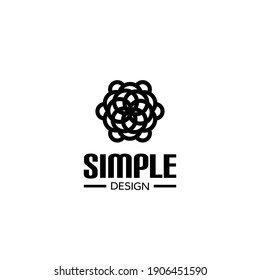 diseño de logotipo de lujo, con un sencillo icono de pétalo de flores