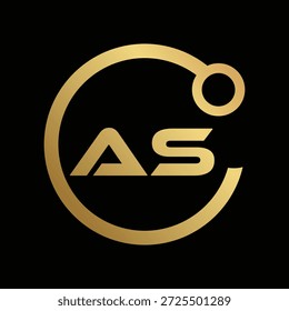 Diseño de logotipo AS de lujo. Diseño de logotipo de Tecnología de lujo. Diseño de logo AS. VECTOR de icono de SA