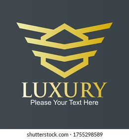 Luxury logo design template illustration. suiatble for boutique, jewellery, luxury restaurant, hotel, fashion