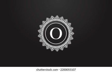 Luxuslogo-Design-Vektorgrafik mit O