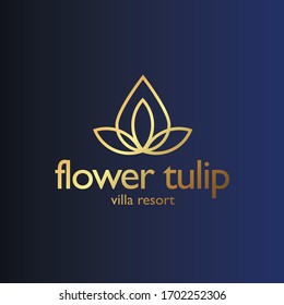 A Luxury Logo Flower icon or Floral emblem. For Business, Royal, Hotel, Villa Interior Icon and Resort.
