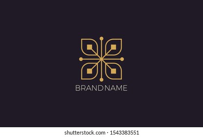 Luxury logo with geometric shape