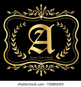 Luxury A Logo Gold