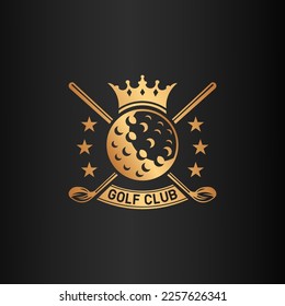 Luxury Logo Golf Tournament Labels And Badges Vector Emblems