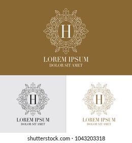 Luxury logo with "H" monogram