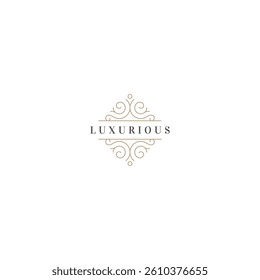 Luxury logo icon design template flat vector