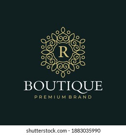 Luxury logo icon template for Restaurant, Royalty, Boutique, Cafe, Hotel, Heraldic, Jewelry, Fashion and other vector illustration
