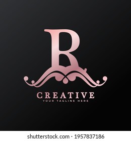 Luxury Logo Initial R Letter for Restaurant, Royalty, Boutique, Cafe, Hotel, Heraldic, Jewelry, Fashion and other vector illustration