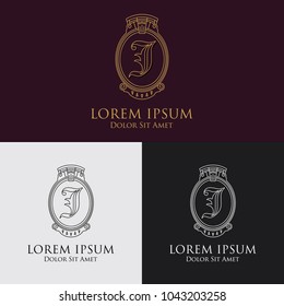 Luxury logo with "J" monogram