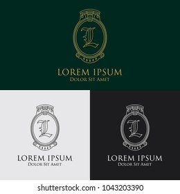 Luxury logo with "L" monogram