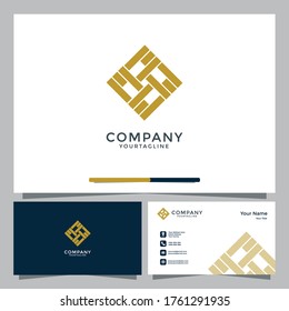 Luxury logo latter M concept with business card