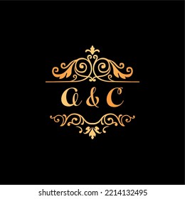 Luxury Logo Letter ac Template Vector Circle for Restaurant  Royalty  Boutique  Cafe  Hotel  Heraldic  Jewelry  Fashion