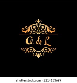 Luxury Logo Letter al Template Vector Circle for Restaurant, Royalty, Boutique, Cafe, Hotel, Heraldic, Jewelry, Fashion