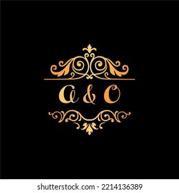 Luxury Logo Letter ao Template Vector Circle for Restaurant  Royalty  Boutique  Cafe  Hotel  Heraldic  Jewelry  Fashion