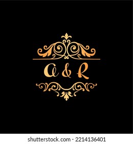 Luxury Logo Letter ar Template Vector Circle for Restaurant  Royalty  Boutique  Cafe  Hotel  Heraldic  Jewelry  Fashion