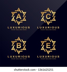 luxury logo letter E