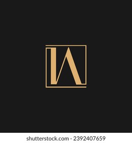 A luxury logo letter initial monogram, minimal design element business emblem idea,
