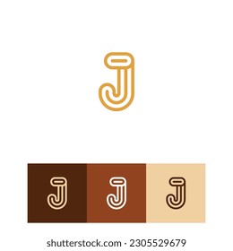 Logotipo de lujo Letra J del ilustrador de línea de símbolos de monograma icono de tipografía mínima icono vector clipart