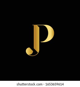 luxury logo letter JP element template design
