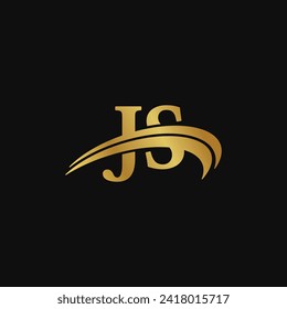 Luxury Logo Letter J.S logos template, serif typography vector of initial company name identity typeface Logotype.