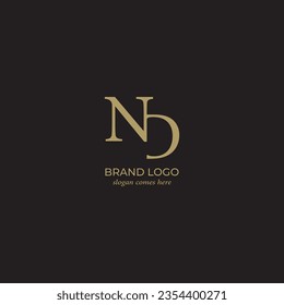 luxury logo, letter n d logo, modern logo, branding logo.company , t-shirt design,minimalist.