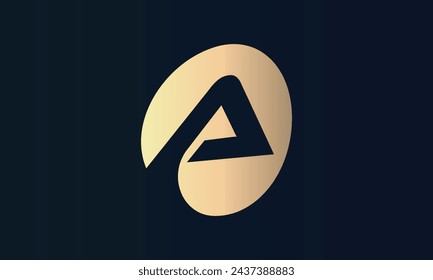 luxury logo letter A premium color