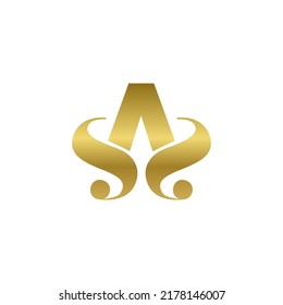 Luxury Logo Letter S, A and S 