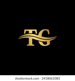 Luxury Logo Letter T.G logos template, serif typography vector of initial company name identity Logotype.