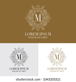 Luxury logo with "M" monogram