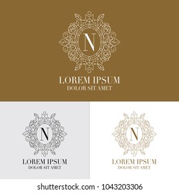 Luxury logo with "N" monogram