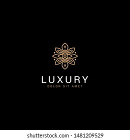 Luxury logo on black background