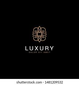 Luxury logo on black background