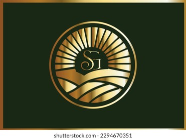 Logo de lujo. Ilustración vectorial original. logotipo de la letra SG o GS.