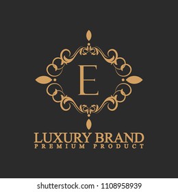 Luxury Logo with ornament and Flourish design for VIP brand, Fashion, Hotel, Real Estate and Premium brand identity.
