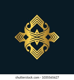 Luxury logo ornament, vector logo template