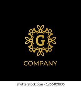 Logo de lujo. Plantilla de diseño de carta inicial de primera calidad para restaurante, hotel, boutique Cafe, Hotel, Heraldic, Joyería, Moda y otros negocios
