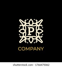 Luxury logo. Premium elegant initial letter design template for restaurant, hotel, boutique, cafe, Hotel, Heraldic, Jewelry, Fashion and other business