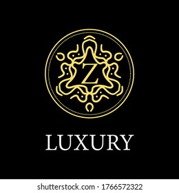 Luxury logo. Premium elegant initial letter design template for restaurant, hotel, boutique, cafe, Hotel, Heraldic, Jewelry, Fashion and other business