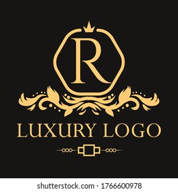 Luxury logo. Premium elegant initial letter design template for restaurant, hotel, boutique, cafe, Hotel, Heraldic, Jewelry, Fashion and other business