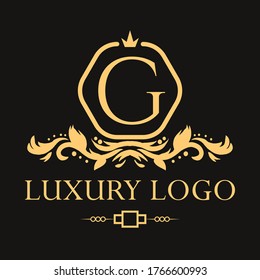 Luxury logo. Premium elegant initial letter design template for restaurant, hotel, boutique, cafe, Hotel, Heraldic, Jewelry, Fashion and other business