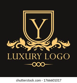 Luxury logo. Premium elegant initial letter design template for restaurant, hotel, boutique, cafe, Hotel, Heraldic, Jewelry, Fashion and other business