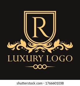 Luxury logo. Premium elegant initial letter design template for restaurant, hotel, boutique, cafe, Hotel, Heraldic, Jewelry, Fashion and other business