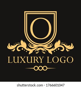 Luxury logo. Premium elegant initial letter design template for restaurant, hotel, boutique, cafe, Hotel, Heraldic, Jewelry, Fashion and other business