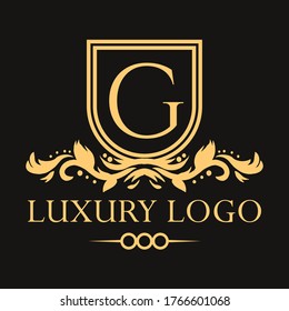 Luxury logo. Premium elegant initial letter design template for restaurant, hotel, boutique, cafe, Hotel, Heraldic, Jewelry, Fashion and other business