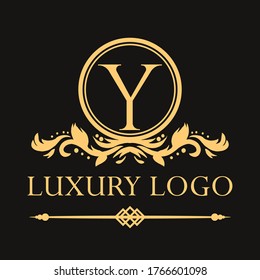 Luxury logo. Premium elegant initial letter design template for restaurant, hotel, boutique, cafe, Hotel, Heraldic, Jewelry, Fashion and other business